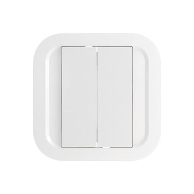 NODON Interruptor de pared inalámbrico de 2 botones compatible con EnOcean Blanco