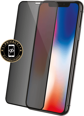 Protection d'écran Privée en verre trempé (100% de surface couverte) pour Apple iPhone XS Max/11 Pro Max, Noir