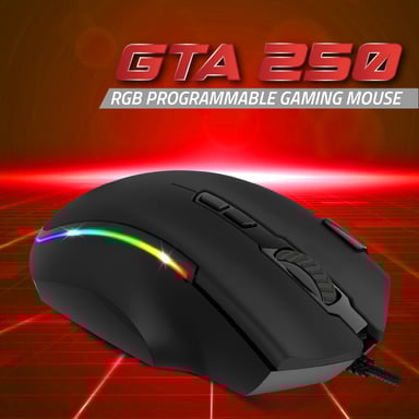 Ratón con cable Advance GTA 250 RGB para jugadores (negro)
