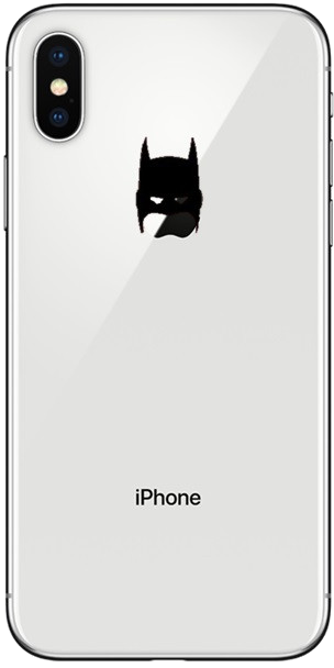 Coque Silicone IPHONE 11 Pro Batman Fun APPLE Bruce Wayne Tête Pomme Transparente Protection Gel Sou