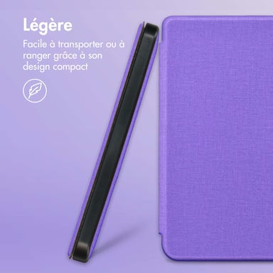 imoshion Étui de liseuse portefeuille Canvas pour Amazon Kindle (2024) / Amazon Kindle (2022) 11th gen - Violet