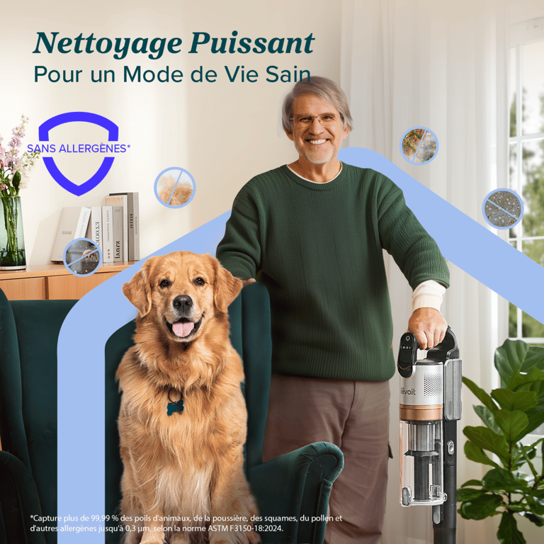 LEVOIT Aspirateur sans fil Levoit LVAC 300 PLUS avec une brosse anti emmêlement moteur de et tête flexible à 180°. Neuf - vue 3