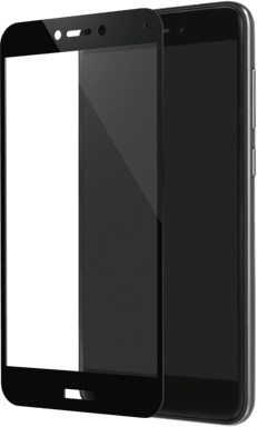 Protector de pantalla de cristal templado (100% cobertura de superficie) para Huawei P8 Lite (2017), Negro
