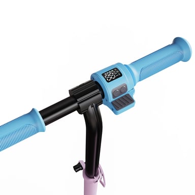 RCB Trottinette Electrique pliable Enfants 6-12 Ans, Écran LED, Lumières néons colorés, Vitesse et Hauteur Réglables, Seulement 6.65 KG, Rose