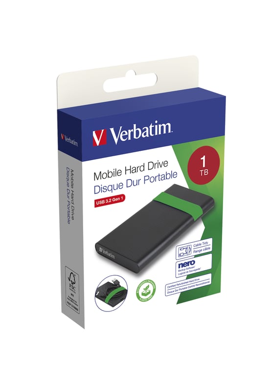VERBATIM DD EXTERNE 1TB USB3.2 - vue 3
