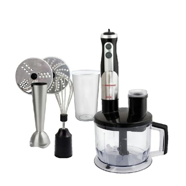 Mixeur plongeant Esperanza EKM004 0.6 L Noir, Argent, Transparent - Neuf