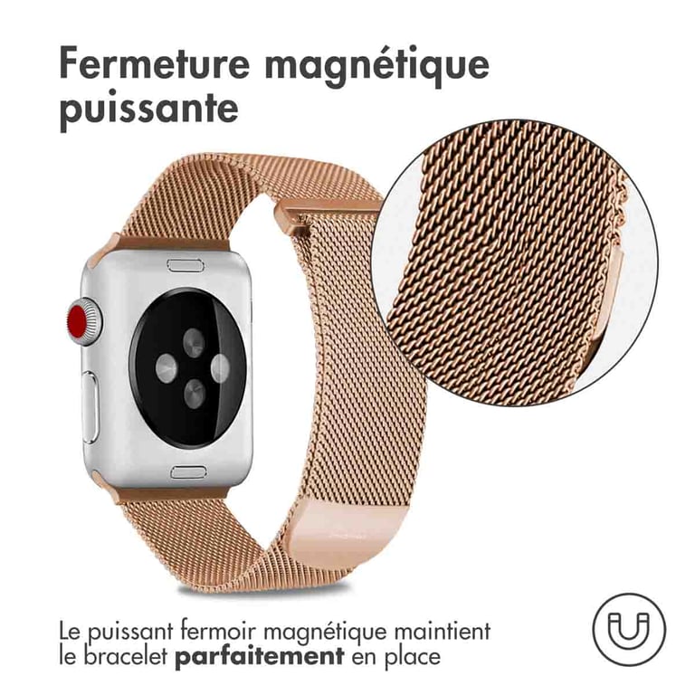 imoshion Bracelet magnétique milanais pour Apple Watch Series 1 á 9 / SE 384041 mm | Series 10 42 mm Taille Neuf - vue 8