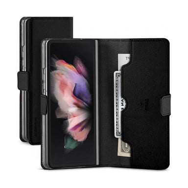 Mercury Funda para Galaxy Z Fold 3 Folio Magnética con Soporte para Billetes Negro