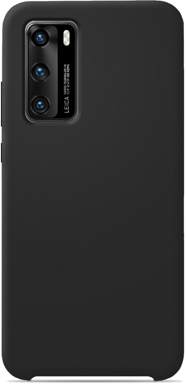 Coque silicone unie compatible Soft Touch Noir Huawei P40