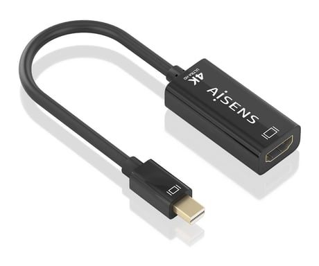 AISENS A125-0904 câble vidéo et adaptateur 0,15 m Mini DisplayPort HDMI Type A (Standard) Noir