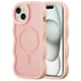 Selencia Coque arrière Wavy avec MagSafe pour Apple iPhone 15 - Soft Pink