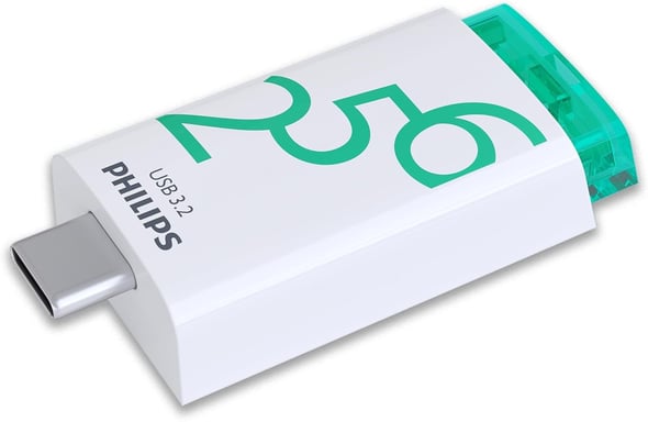 Philips USB 3.2 256GB Click Series Gen 1 USB-C unidad flash USB USB tipo A 3.2 Gen 1 (3.1 Gen 1) Blanco