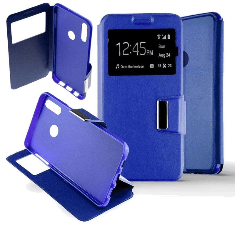 Etui Folio compatible Bleu Huawei Honor 8X