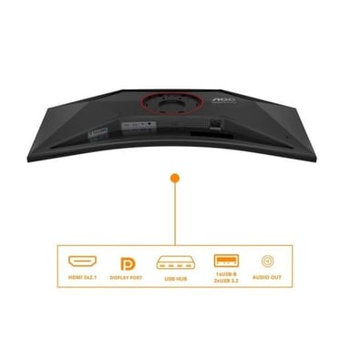 AOC G4 CU34G4Z écran plat de PC 86,4 cm (34'') 3440 x 1440 pixels Wide Quad HD LED Noir, Rouge