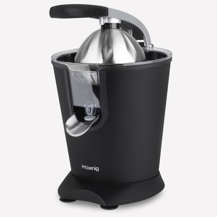 Presse-agrumes électrique H.Koenig 160 W Noir mat et acier inoxydable - Neuf