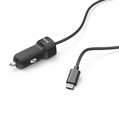 Chargeur pour voiture, USB Type-C, 3A, noir