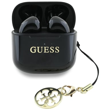Casque sans fil TWS Guess Glossy Effect Printed Classic Logo & Charm noir
