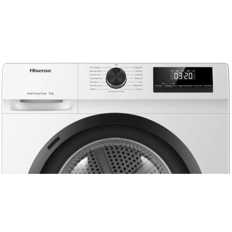 Sèche-Linge Pompe À Chaleur HISENSE DHQE800BW2 – 8 Kg, A++, 16 Programmes - vue 4