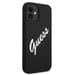 Custodia Guess per iPhone 12 mini 5,4'' in silicone nero/bianco vintage