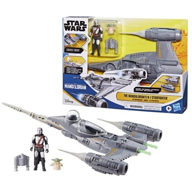 Hasbro Vaisseau The Mandalorians N-1 Starfighter figurines Grogu et Mandalorien de 10 cm jouet pour enfant dès 4 ans Star Wars Epic Her