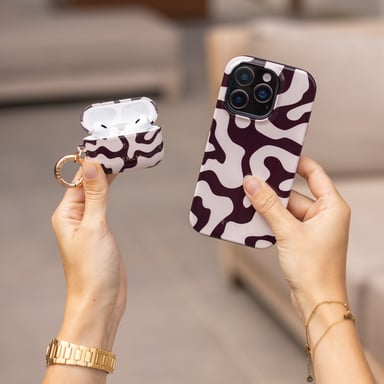 Selencia Coque Vivid pour Apple AirPods 3 - Art Wave Black