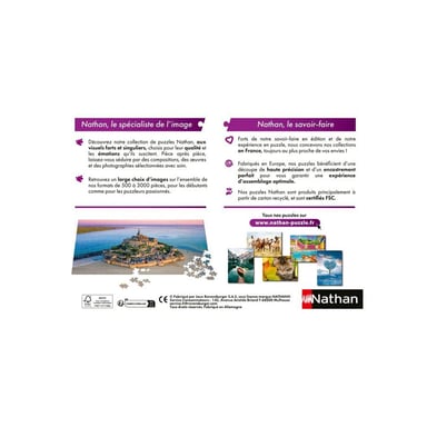 Nathan Puzzle 500 pièces : Notre-Dame de la Garde - Collection Régions de France - Ravensburger - vue 5