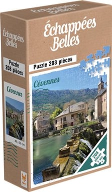 Puzzle Topi Games ÉCHAPPEES BELLES - CEVENNES 208 pièces Bois/paysage Marron