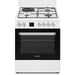 Cuisinière mixte Rosières RGE660CMW/E Four électrique 60L 4 foyers (3 gaz+1 électrique) Catalyse Minuteur Blanc