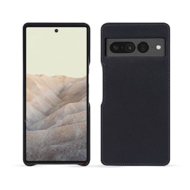 Coque cuir Google Pixel 7 Pro -  - Noir - Cuir saffiano