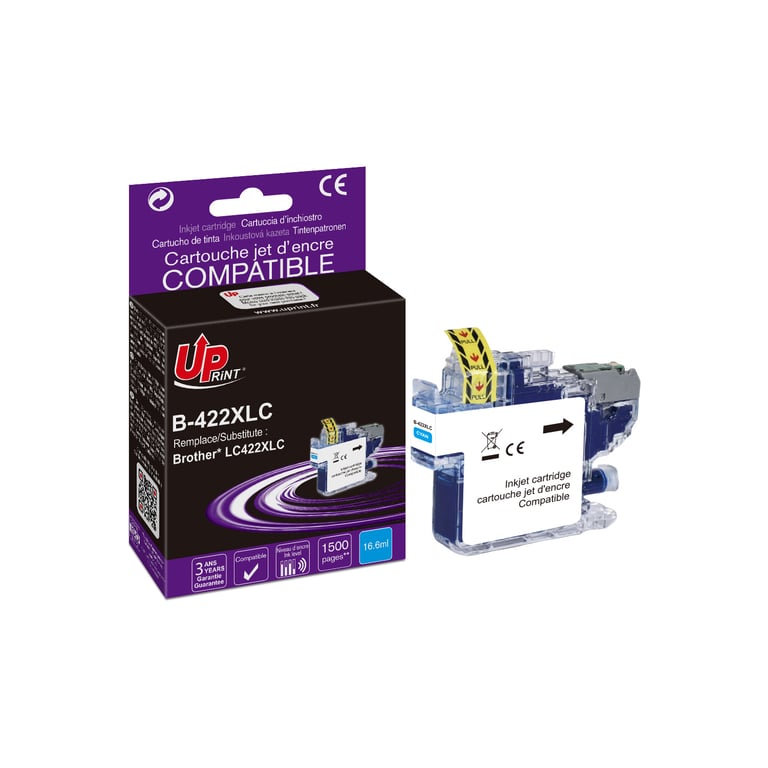 Cartouche encre UPrint compatible Brother LC422 XL C cyan - Neuf