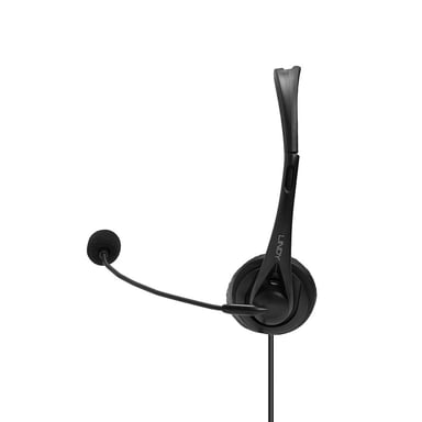 Lindy Micro-casque filaire USB Type A avec contrôle In-line - Neuf Noir - vue 2