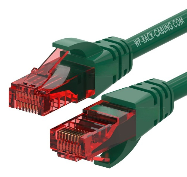 WP WPC-PAT-6U002G câble de réseau Noir, Vert 0,2 m Cat6 U/UTP (UTP)
