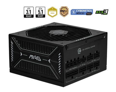 MSI MAG A1000GLS PCIE5 alimentatore per computer 1000 W 24-pin ATX ATX Nero