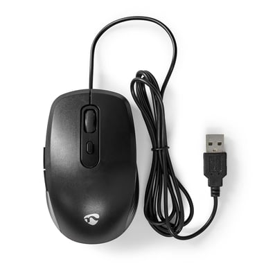 Nedis Ratón con cable ergonómico de 6 botones con DPI ajustable Negro