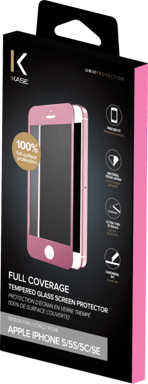Protection d'écran en verre trempé (100% de surface couverte) pour iPhone 5/5s/SE, Or rose