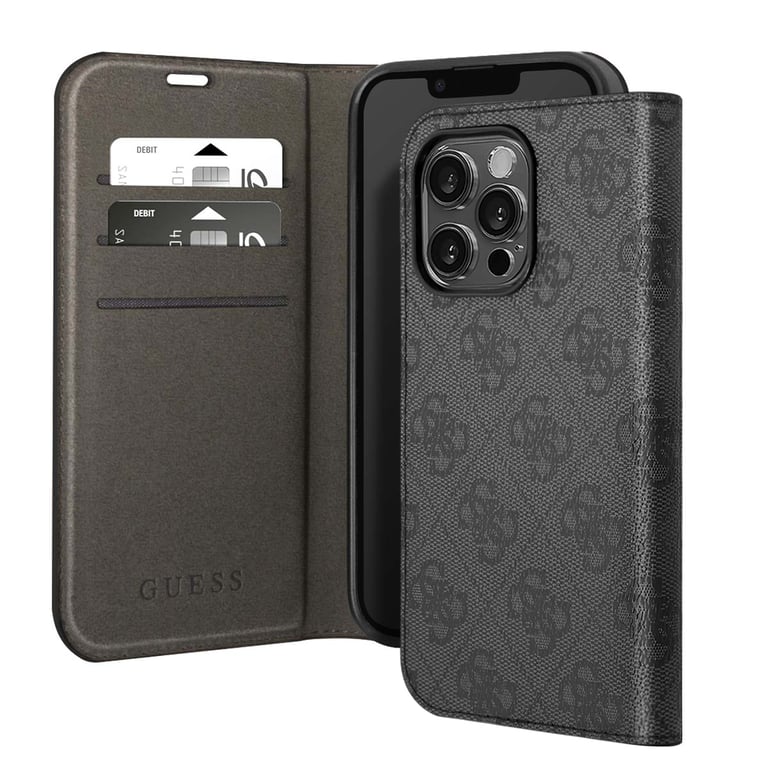 Guess Étui Folio pour iPhone 14 Pro Max Imprimé 4G Tendance Noir - vue 3