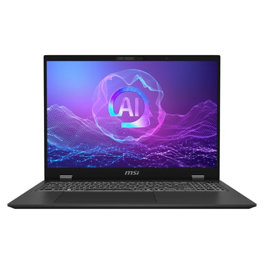 MSI PrestigePro 16 AI B2HVEG-259FR Intel Core Ultra 9 285H Computer portatile 40,6 cm (16'') UHD+ 32 GB LPDDR5x-SDRAM 1 TB SSD NVIDIA GeForce RTX 4050 Wi-Fi 7 (802.11be) Windows 11 Pro Grigio