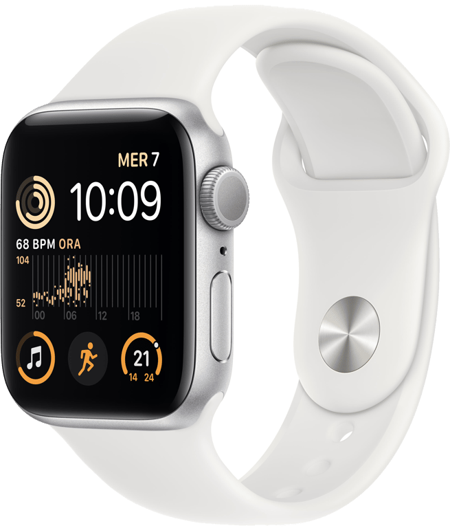 Apple Watch SE OLED 40 mm Argent GPS (satellite)