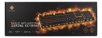 DELTACO GAMING - DK210 - Tastiera a membrana in alluminio a 105 tasti, LED arancione, QWERTY