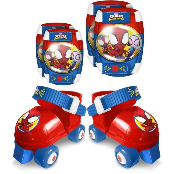 STAMP Set Patins à roulettes avec genouillères Spidey Enfant Garçon - vue 2