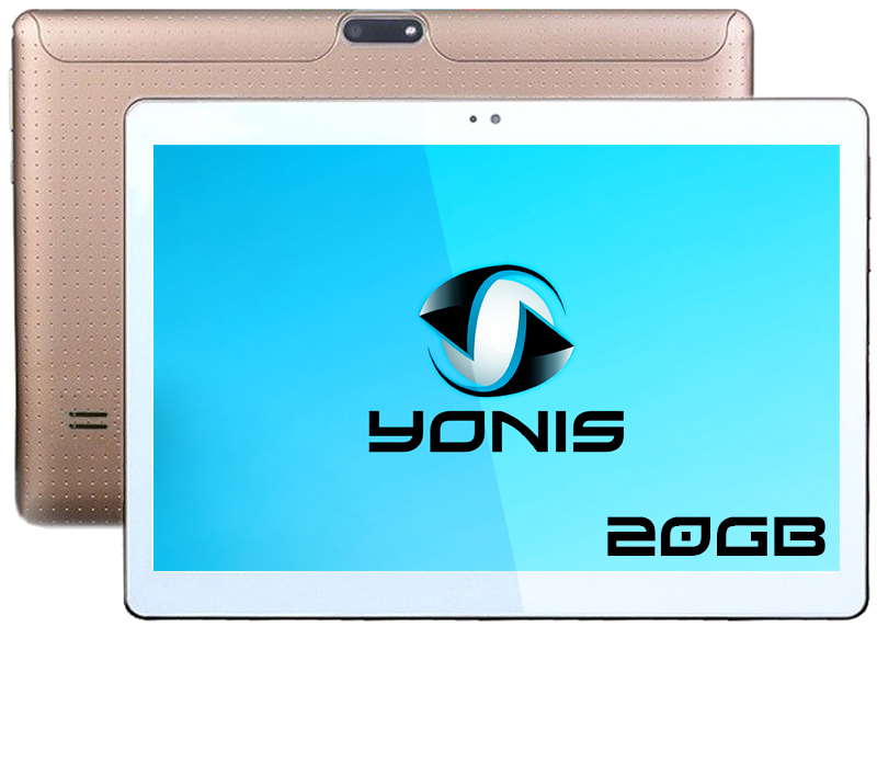 Tablette 10 Pouces 3G Android 5.1 Lollipop Dual Sim Quad Core Bluetooth 20 Go Or Plastique YONIS