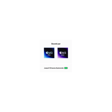 MacBook Pro M3 Pro (2023) 14'', 1 To 36 Go Apple GPU 18, Noir sidéral - AZERTY