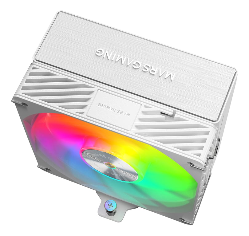Mars Gaming MCPU X5ARGB Disipador CPU TDP Ventilador PWM SI ARGB 120mm Blanco - vue 3