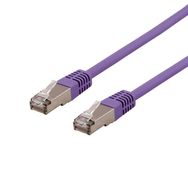 Deltaco STP-603PAU cavo di rete Viola 0,3 m Cat6a U/FTP (STP)