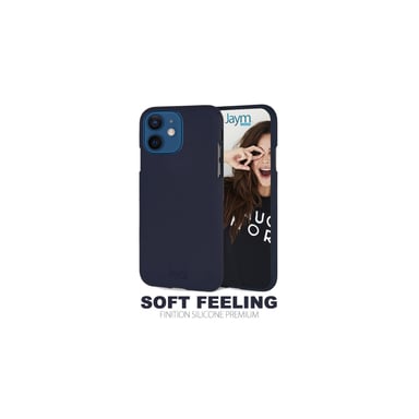JAYM - Custodia in silicone blu con sensazione di morbidezza per Apple iPhone 13 Pro Max - Finitura in silicone - Ultra soft touch