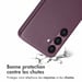 Accezz Coque arrière en cuir avec MagSafe pour Samsung Galaxy S24 Plus - Heath Purple