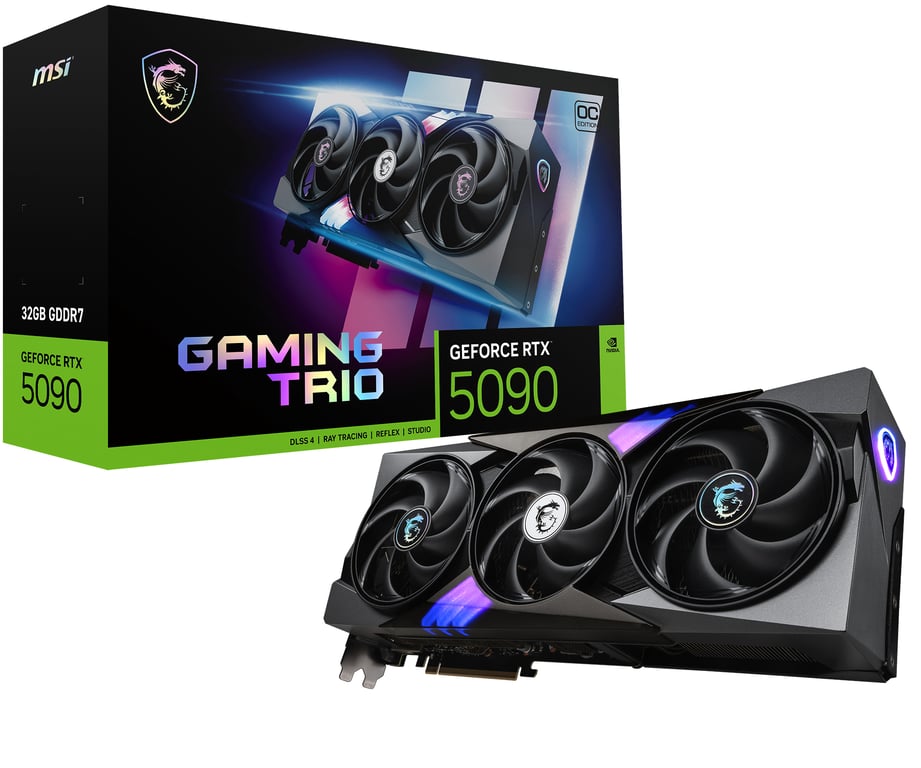 MSI GAMING GeForce RTX5090 TRIO OC 32GB NVIDIA GeForce RTX 5090 32 Go GDDR7 - Neuf
