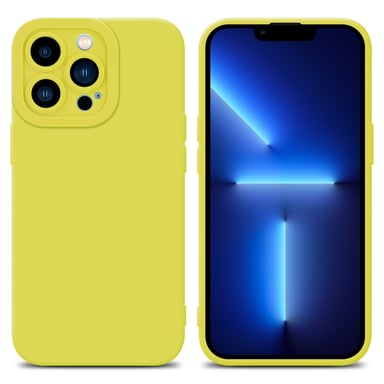 Coque pour Apple iPhone 13 PRO en FLUID JAUNE Housse de protection Étui en silicone TPU flexible