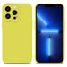 Coque pour Apple iPhone 13 PRO en FLUID JAUNE Housse de protection Étui en silicone TPU flexible
