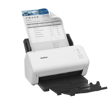Brother ADS-4100 escaner Escáner con alimentador automático de documentos (ADF) 600 x 600 DPI A4 Negro, Blanco